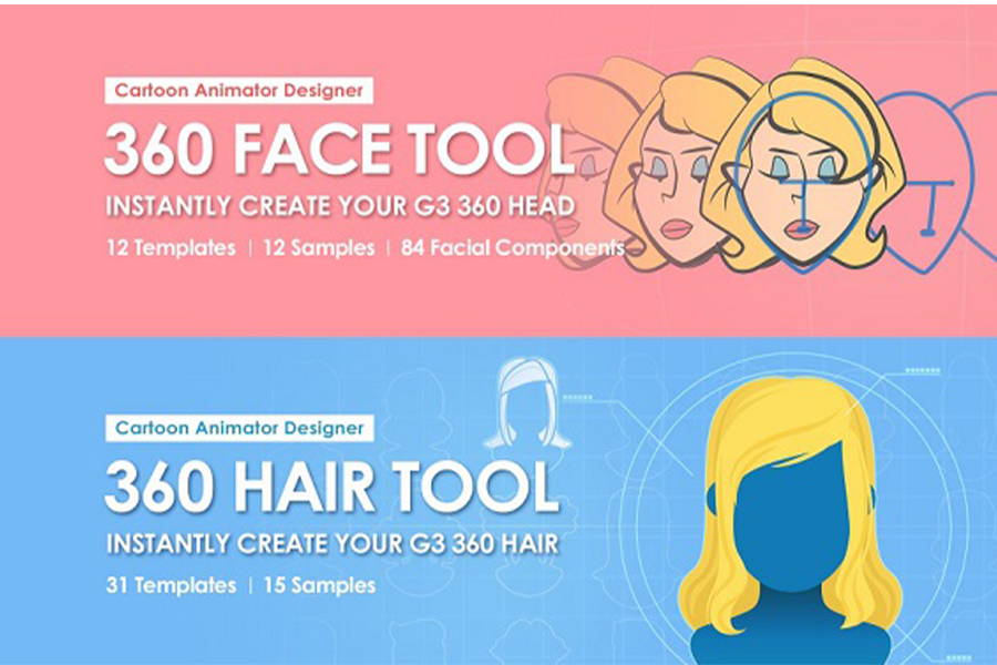 CTA卡通角色头360 Head Tools Bundle