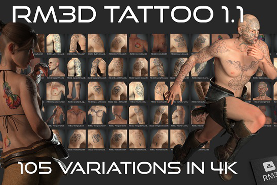 CC皮肤贴花RM3D Tattoo 1.1 (105 variants)