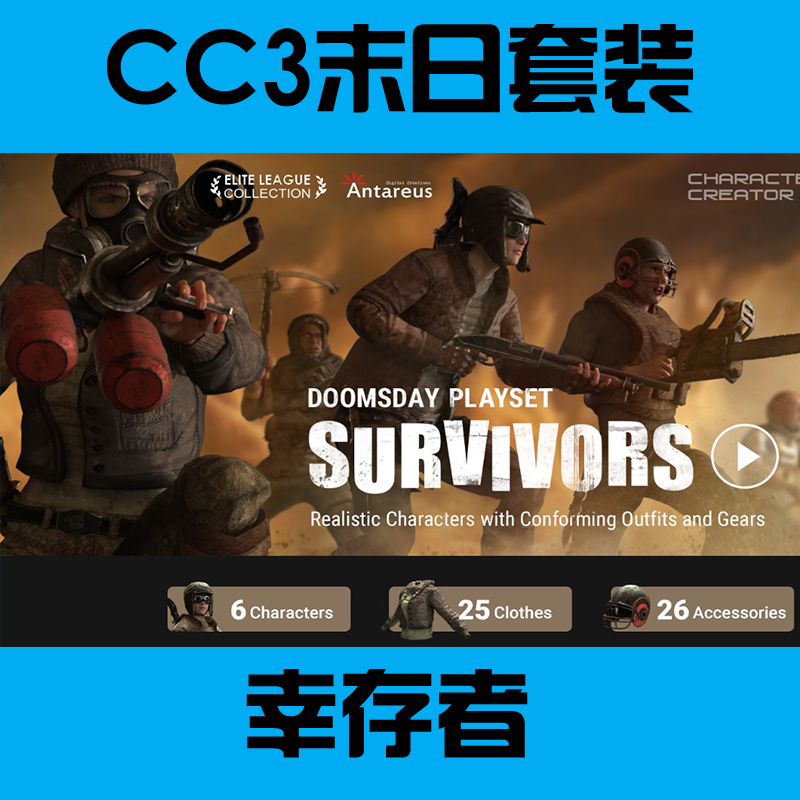 iclone与CC末日套装幸存者Doomsday Playset – Survivors